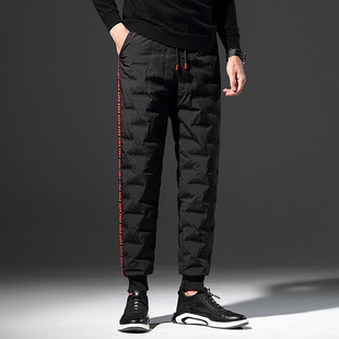 2021 Winter New Down Pants Men's Korean Style Casual Thickened Warm Youth Outdoor Cold-proof White Duck Down Pants