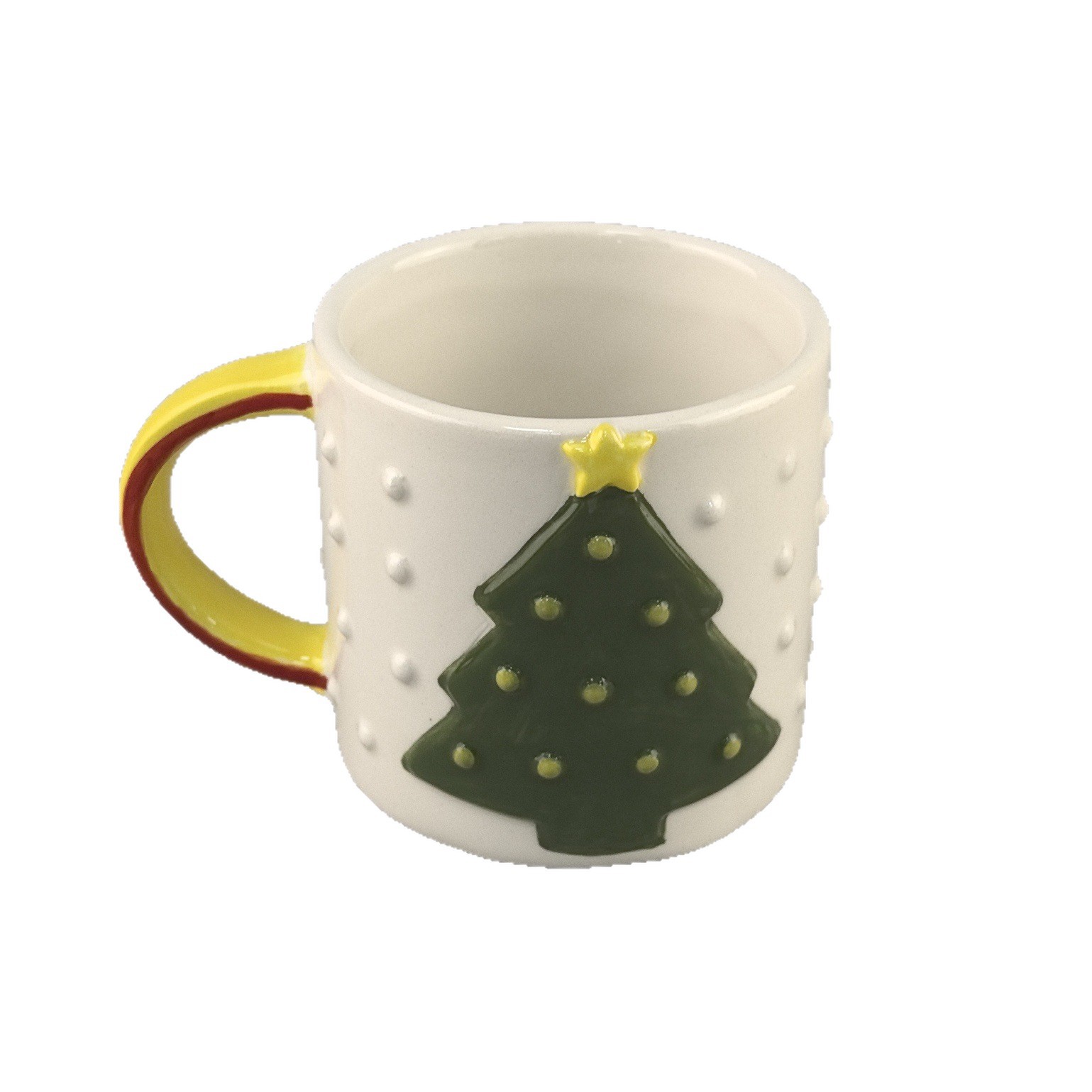 Navidad personalizada relieve creativo árbol de Navidad taza de cerámica taza de café taza de agua Papá Noel muñeco de nieve regalo