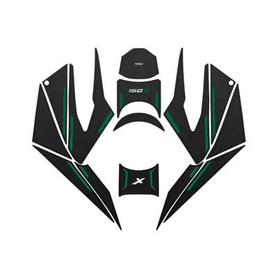Zontes 150X Motorcycle-Specific Foot | Motorcycle pedals - green-fuel-tank-sticker