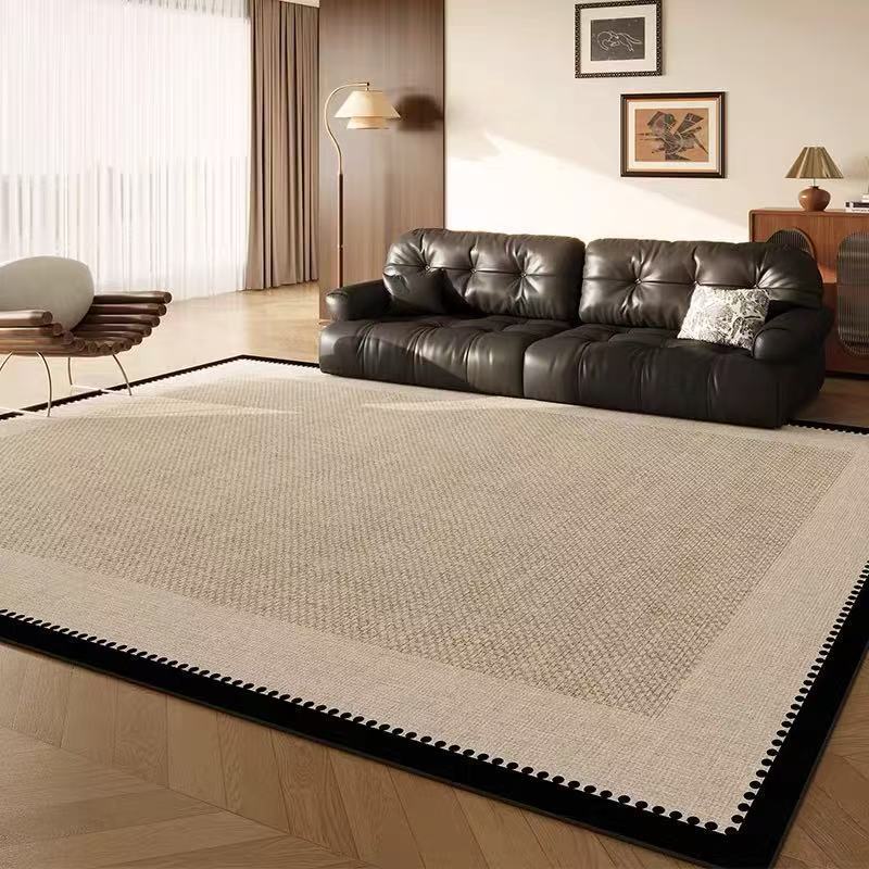 Living Room Carpet, New Cream Style, Anti-Fouling and Stain-Resistant Sofa Coffee Table Mat, Bedroom Bedside Large Area Covered with Thickened Version