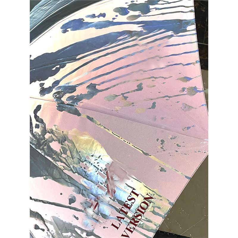 Hatsune Miku Laser Umbrella Reflective Color-Changing Umbrella Tiktok Dual-Use Sunshade Umbrella Enlarged Thickened Reinforced