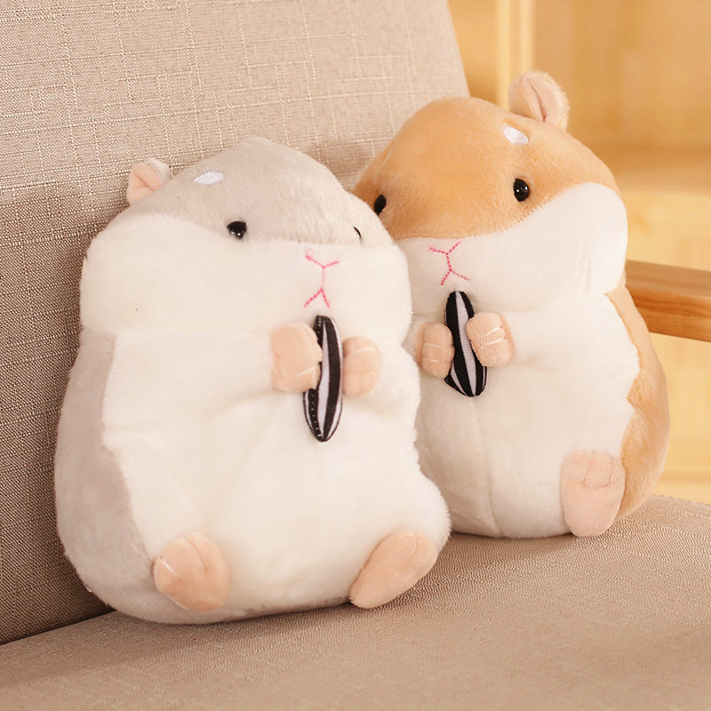キュートでかわいいハムスターペンダント、ぬいぐるみ人形、メロンシードを抱くハムスター、動物人形、子供の誕生日プレゼント|undefined