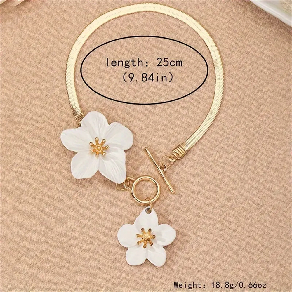 16g Weight Alloy Inlay Material Anklet Classification 1 Piece Quantity Wholesale Jewelry Elegant Hip-Hop Ethnic Style Foot Flower Alloy Anklet