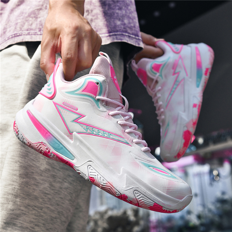 High-Top Shoes Men's New Autumn Basketball Shoes Students Outdoor Casual Sports Shoes Teenagers Thick-Soled Mandarin Duck Sneakers