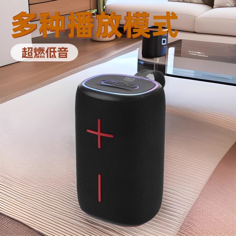 Transfronterizo TG464 Bluetooth Audio inalámbrico TWS Pareja Altavoz de tarjeta de coche de alta calidad Mini subwoofer para exteriores