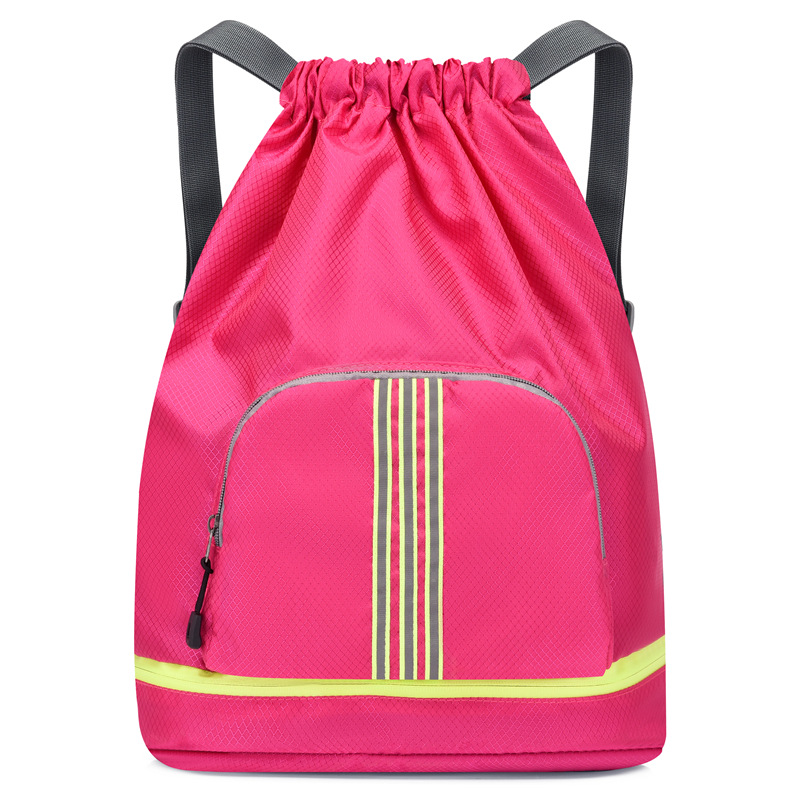 Cordón mochila al aire libre impermeable ligero plegable mochila hombres y mujeres deportes fitness bolsa yoga bolsa