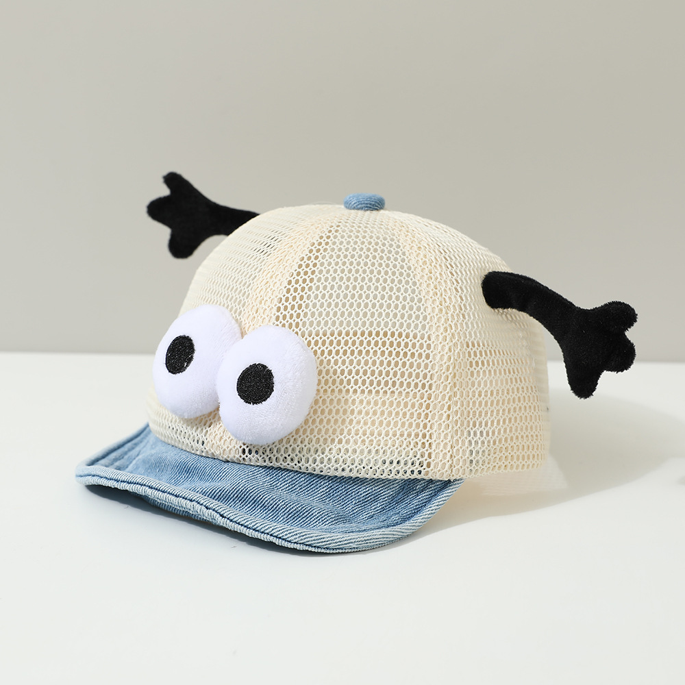 Sombreros para bebés de verano delgados vaqueros de malla transpirables gorras de pato para niños y niñas de mes pequeño sombrero de béisbol protector solar