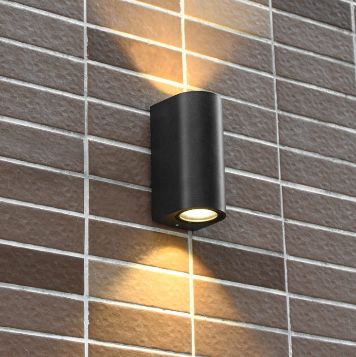 led al aire libre impermeable luz de pared superior e inferior escalera de pared cerrada pasillo balcón lámpara de pared de cabeza única lámpara de pared super brillante pasillo doméstico