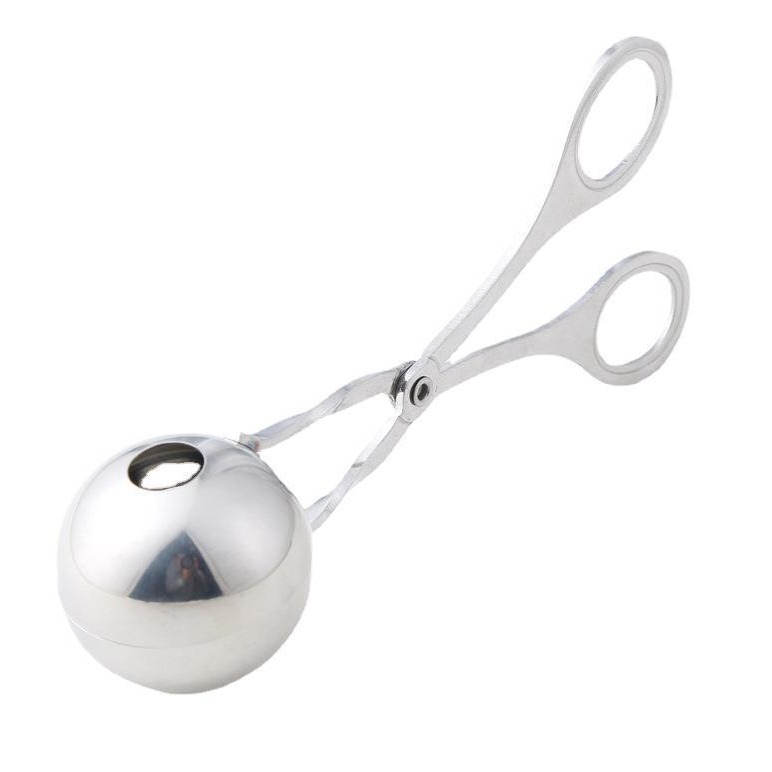 Cocina creativa tijeras de acero inoxidable cocina gadget helado bola clip fino pulido albóndiga clip píldora fabricante