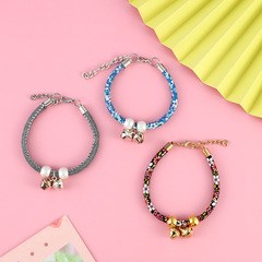 Direct Manufacturer Sale Pet Fashion Collar Cat Bell Collar Floral Pattern Adjustable Cat Decorative Collar