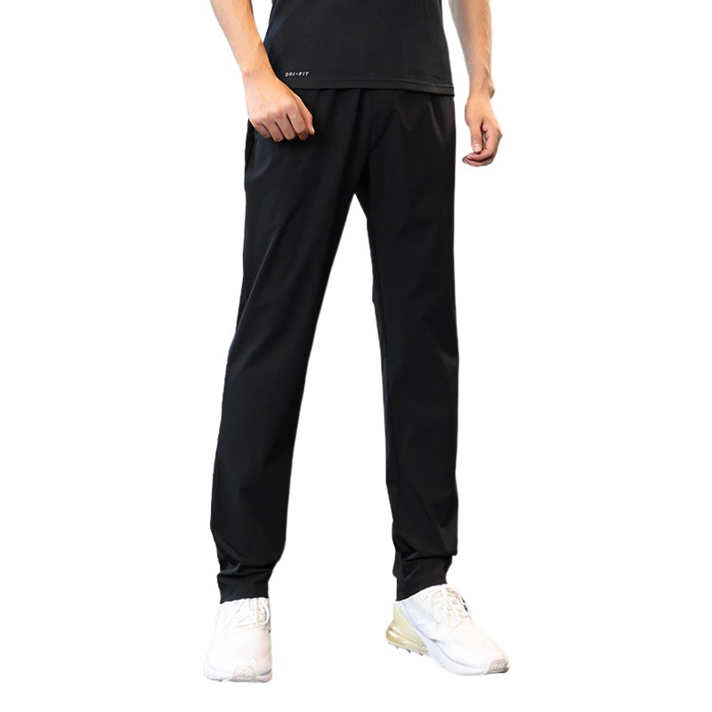 Pantalones casuales ligeros de primavera Pantalones deportivos de fitness de secado rápido micro elásticos para hombres Pantalones deportivos rectos para hombres