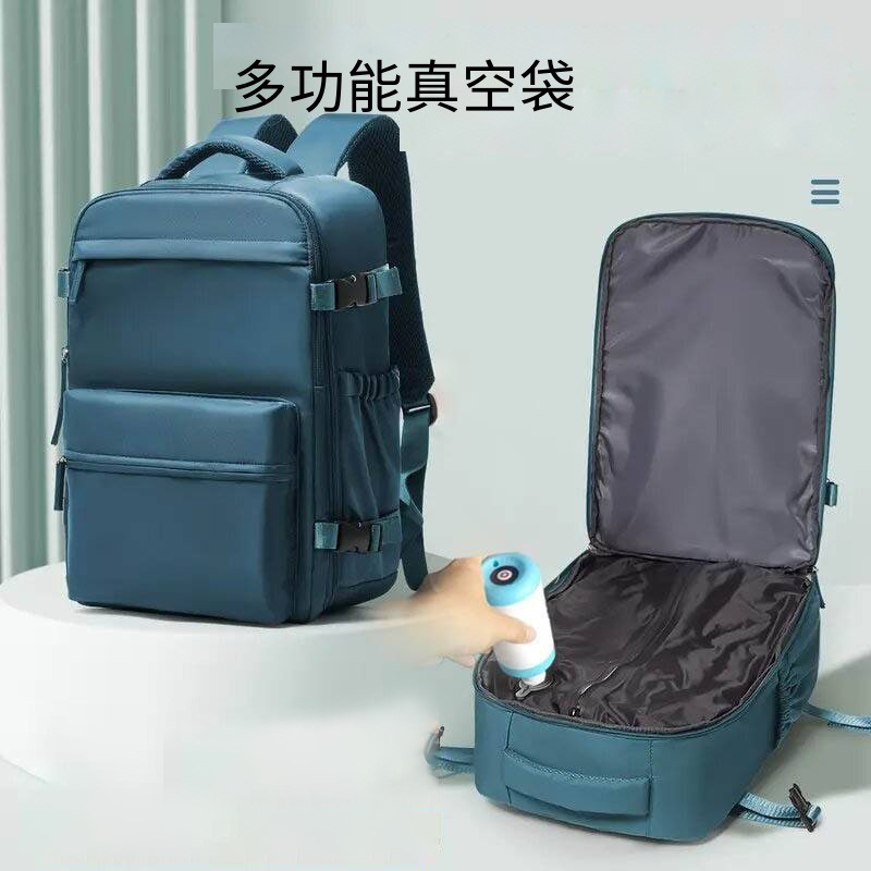 Nuevos productos transfronterizos mochila de negocios de gran capacidad unidireccional bolsa de vacío compresible multicapa de almacenamiento mochila de computadora