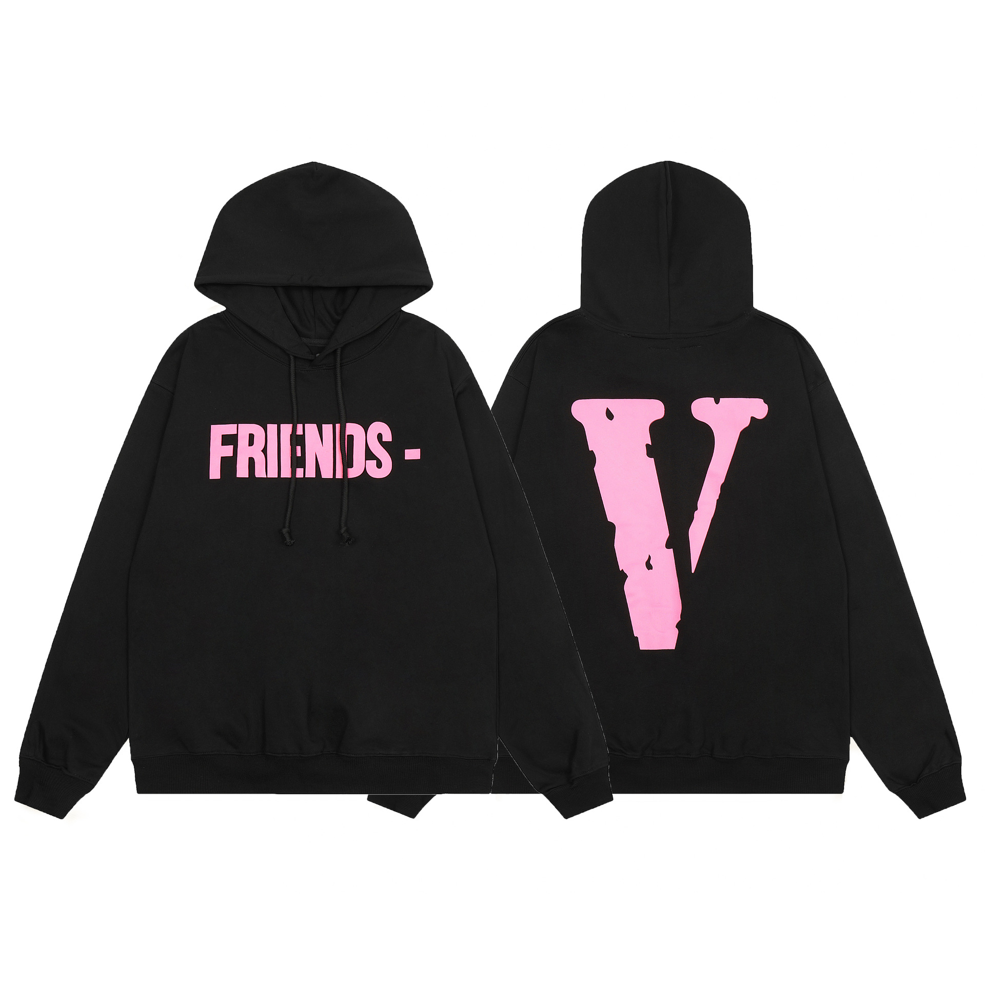 Exterior solo Vlone FOG mosaico AMIGOS elemento estilo Americano grande V serie con capucha suéter pesado