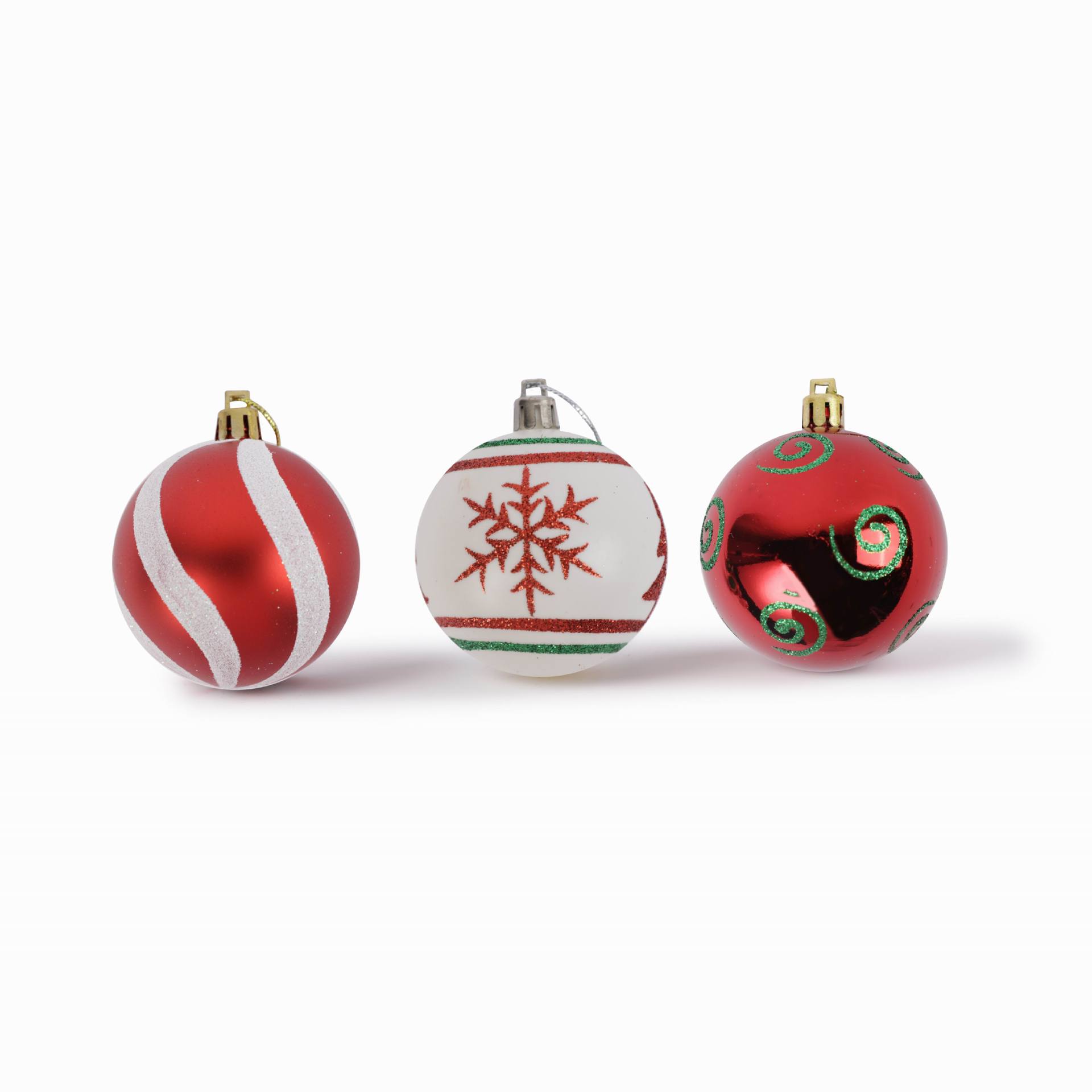 Nuevas series de dulces de simulación de bolas de Navidad transfronterizas árboles de Navidad pintados decorativos