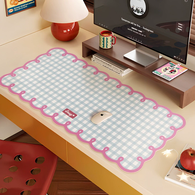 Mouse Pad Desk Mat Leather Home from Yomiego