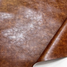 复古双色疯马纹PVC皮革拉毛底9030箱包钱包软包工艺品相册面料