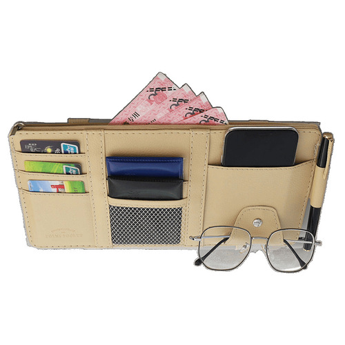Car Sunshade Holder Multi-functional Car Interior Glasses Clip Card Holder Storage Bag Clip Organizer