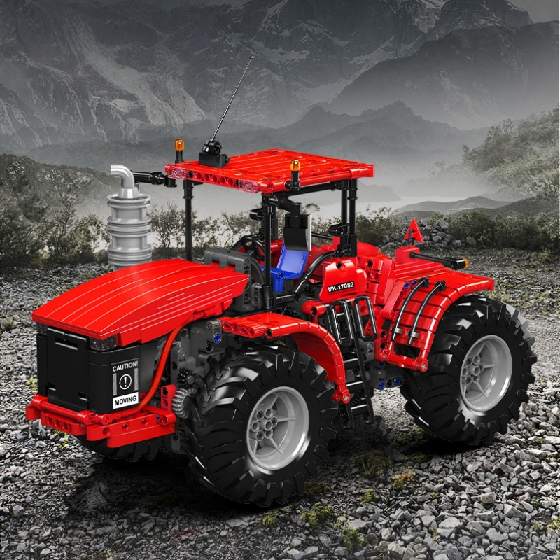 Grúa sobre orugas con control remoto Yuxing 17001-93, juguete educativo de construcción para niños, modelo mecánico