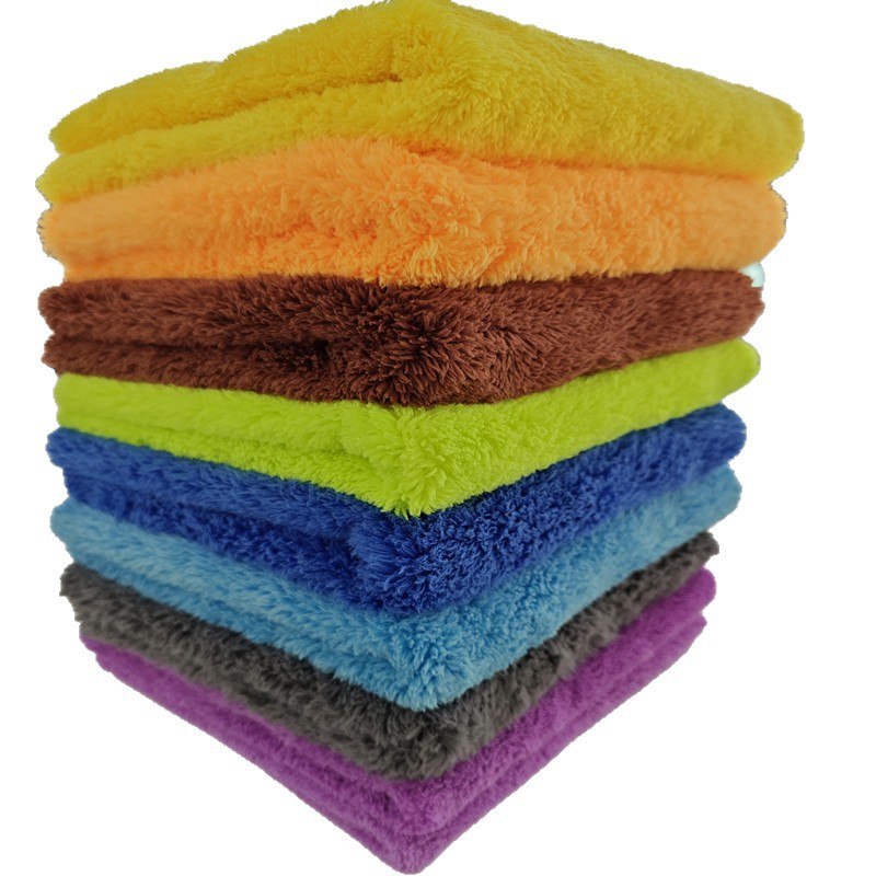 550g / metro cuadrado toalla de lavado de automóviles gruesa de lana larga toalla de limpieza de lana de coral densa toalla absorbente de automóviles