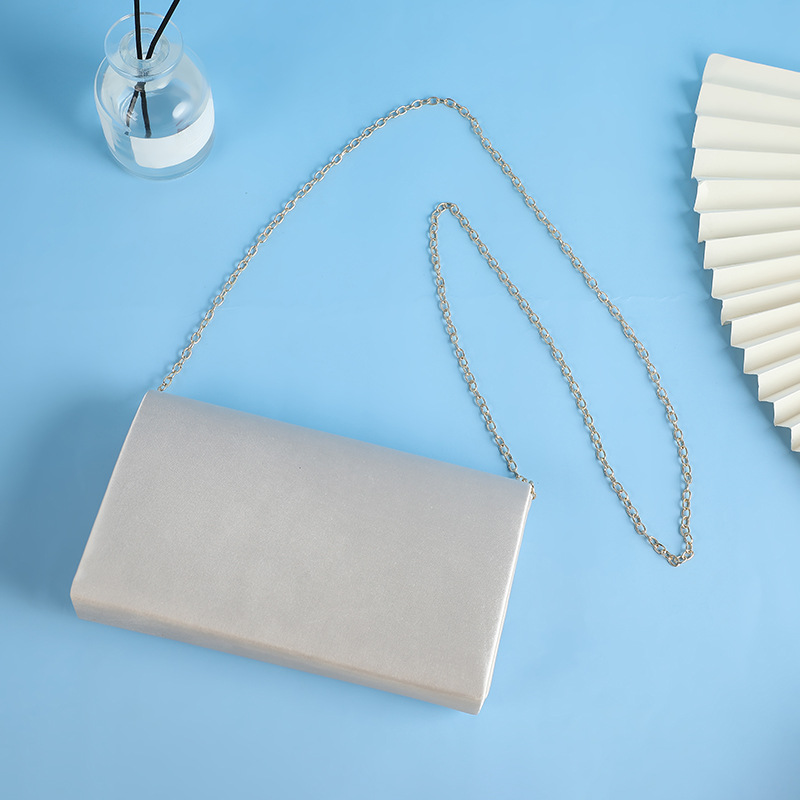 ABS, PC Material Solid Color Pattern Women's ABS PC Solid Color Elegant Square Lock Clasp Evening Bag