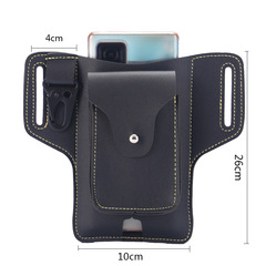 Retro pu leather belt mobile phone waist bag men's mobile phone bag motorcycle rider vertical cigarette key bag wholesale
