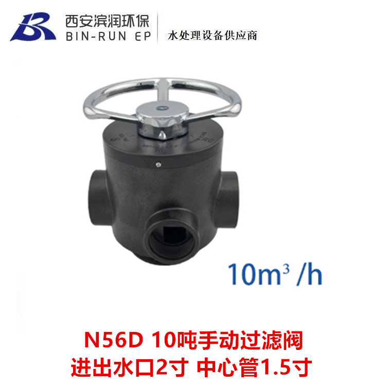 润新10吨手动过滤阀 顶装 N56D1 N56D2 进出水口2寸 中心管1.5寸