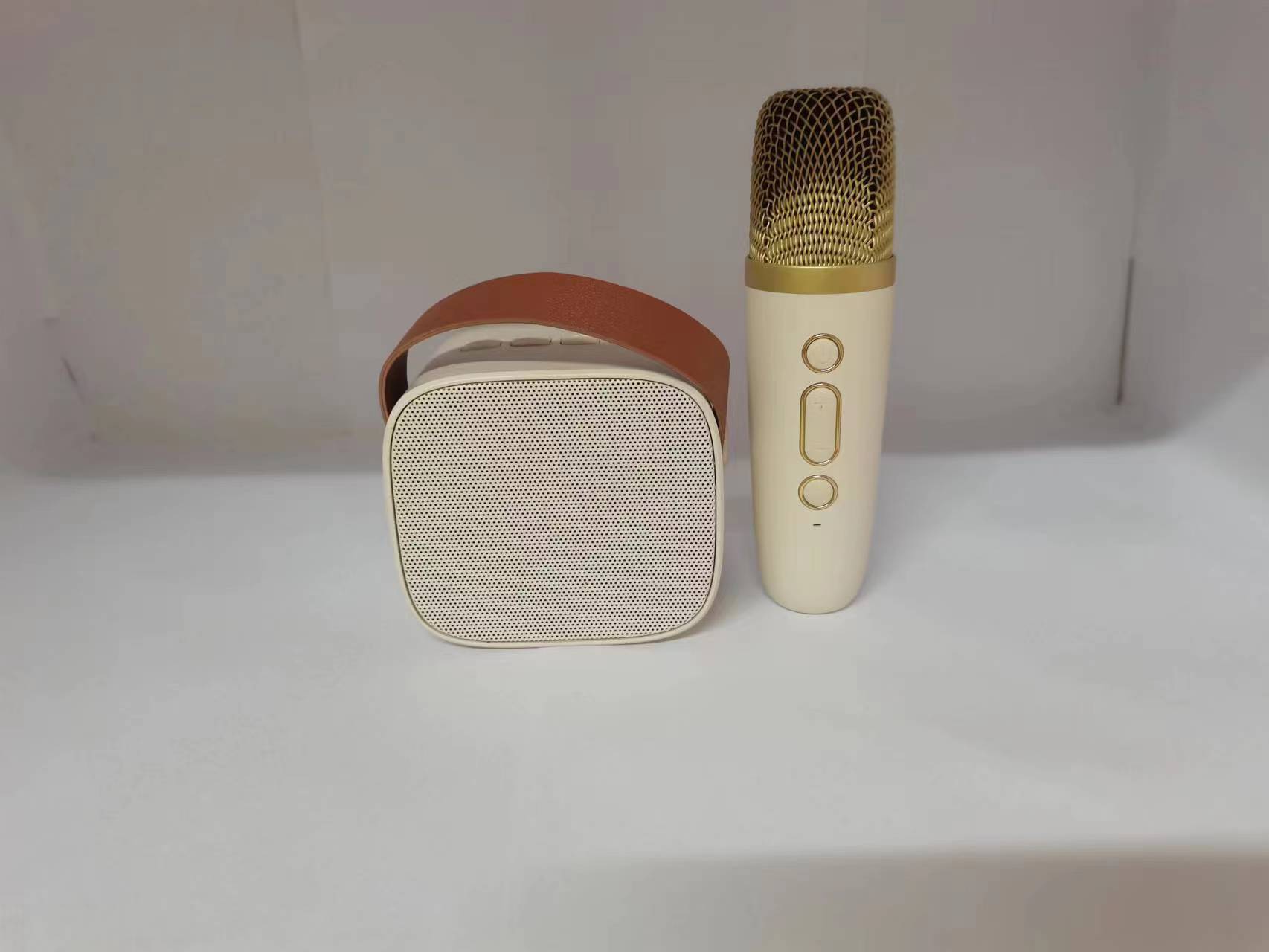 K1K canción micrófono integrado de audio karaoke subwoofer casa Red Altavoz rojo canto Al Aire Libre