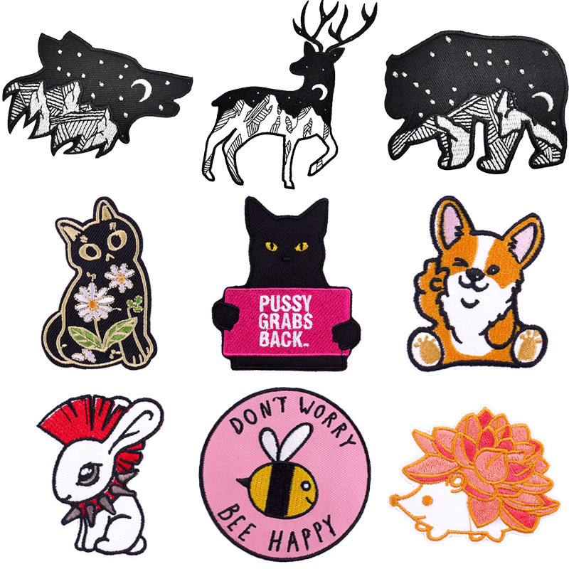 7g Weight Clothing Sticker Patches Classification 1 Piece Quantity Embroidery thread Material Animal, Cartoon Pattern Cute Style 1 Piece Animal Cartoon Cute Embroidery Thread Clothing Sticker Patches 无