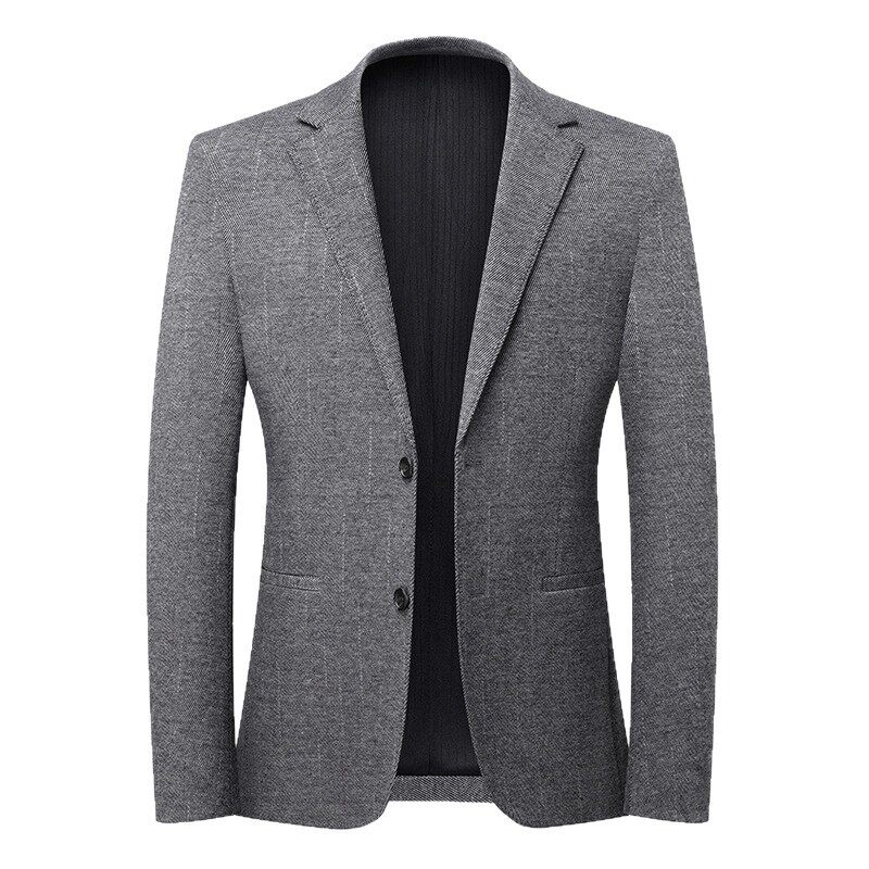 Áo vest nam dáng ôm vừa vặn, tay dài, chất len pha, không cần ủi, giặt máy được — Cà phê Jindian, thanh niên màu xám