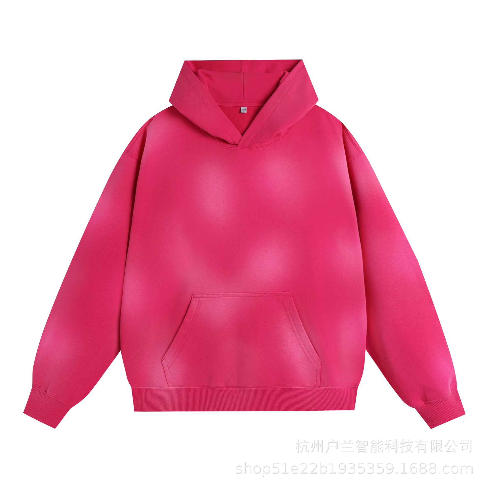 400g distressed brushed gradient spray hooded rose red