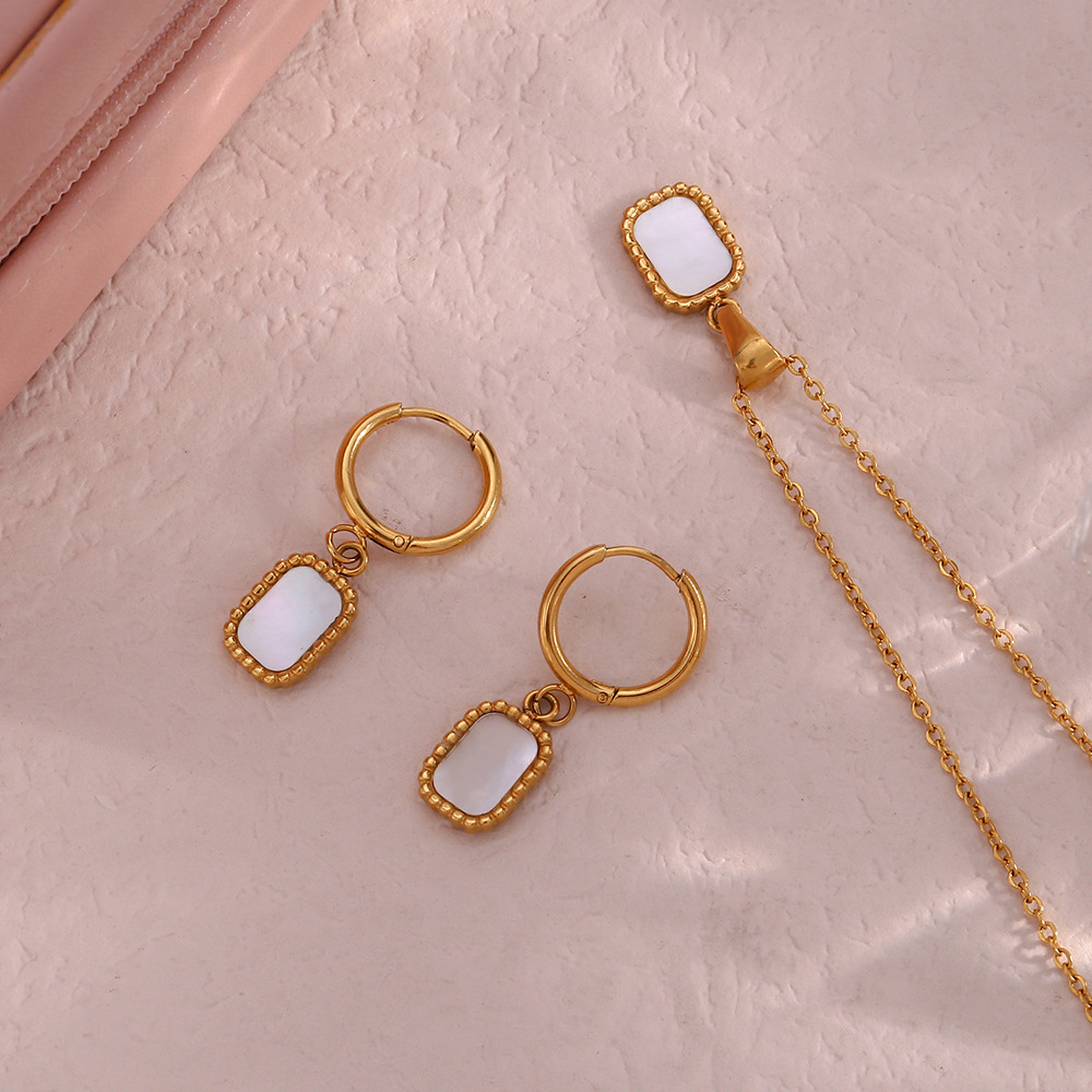 Womenu0027S Lady Geometric Stainless Steel Jewelry Set Geometry Plating Metal Arylic Stainless Steel