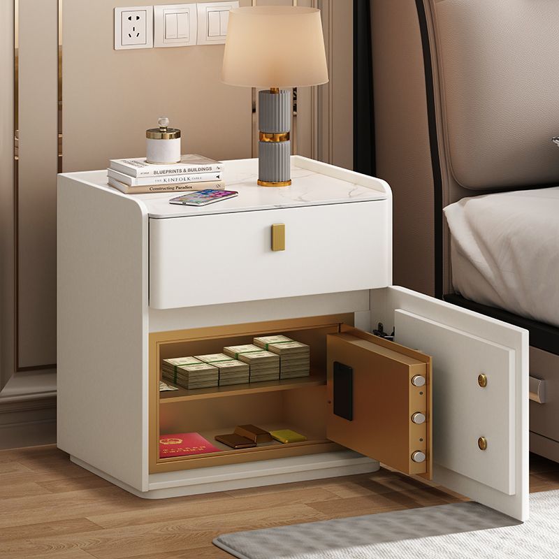 Bedroom Multifunctional Bedside Table Safe Safe Simple Modern Solid Wood Installation-Free Light Luxury Storage Locker