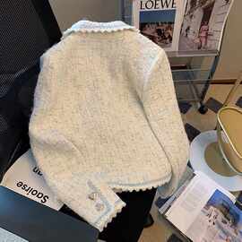 小香风爱心扣外套女2026秋季新款法式设计感气质百搭显瘦短款上衣