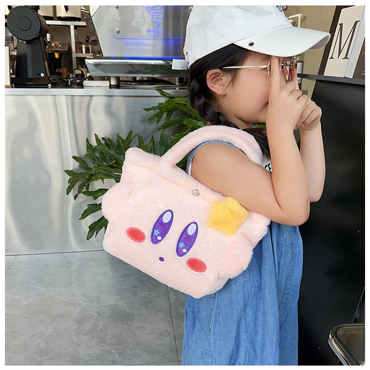 2023 Fashionable and cute cartoon doll small shoulder bag, plush toy single-shoulder crossbody bag, student hand-held mobile phone bag undefined