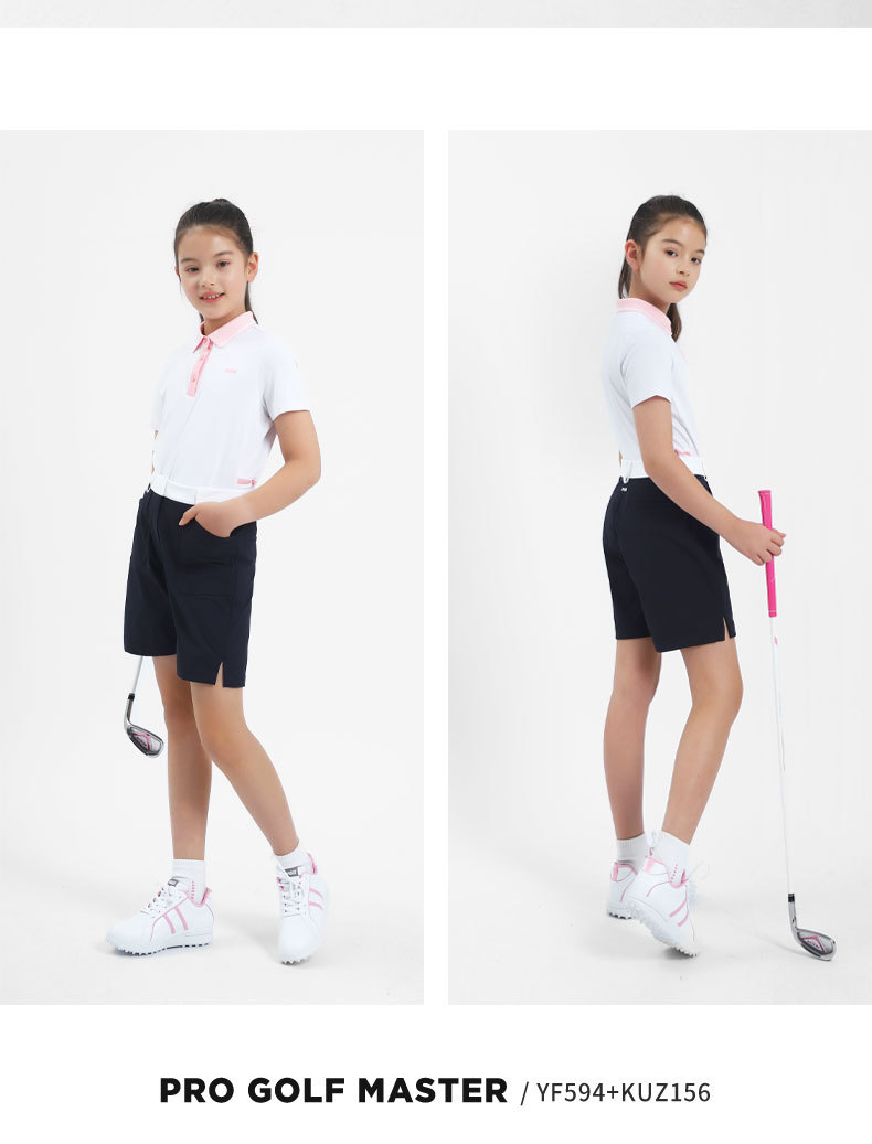 Quần thể thao nữ PGM dáng suông ống rộng, thiết kế xẻ tà, thoáng mát mùa hè — KUZ156-màu trắng, KUZ156-màu xanh nước biển, KUZ156-Kaki chi tiết 7