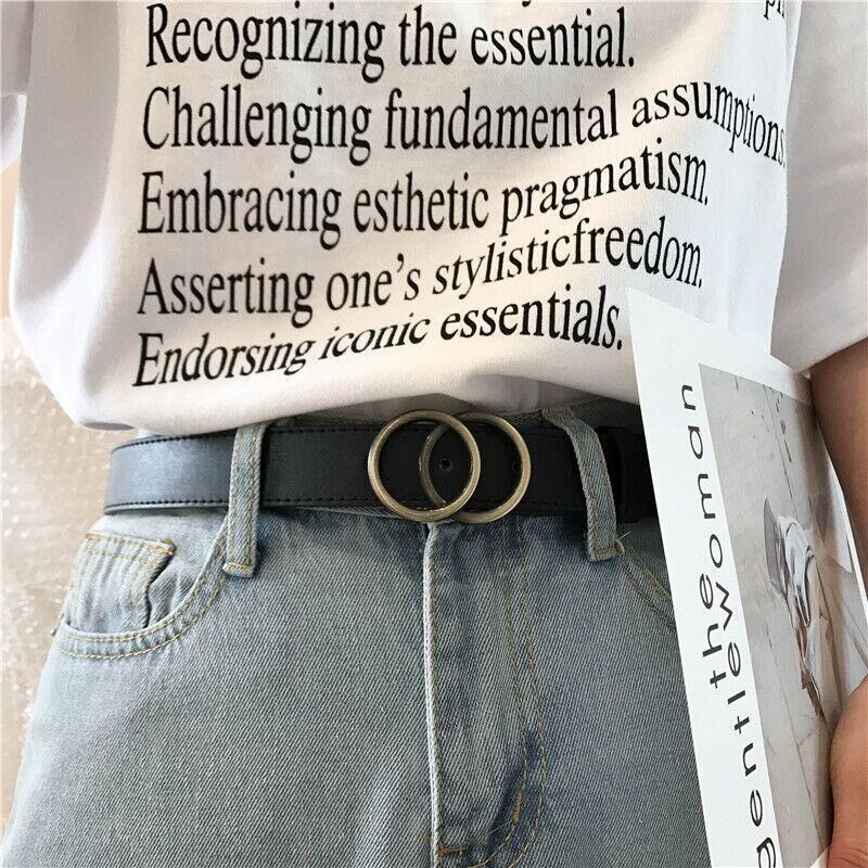 Black universal belt for men and women