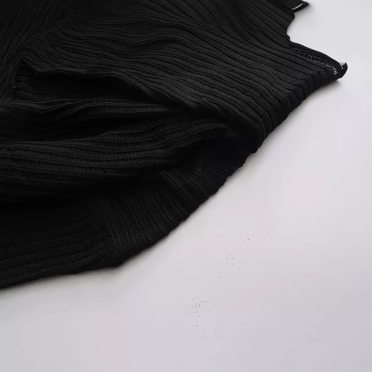 Oh, women's clothing 2024 summer new item asymmetric mesh perspective sexy knitting on top_voghion.com