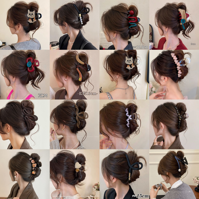Korean New Internet Celebrity Collection High-End Hair Clips for Women, Back-Of-Head Shark Clips, Hair Accessories, Hair Clips, Hair Accessories Wholesale