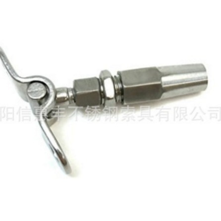 厂家供应 不锈钢平面抱紧快速接头 钢丝绳接线器楼梯护栏配件