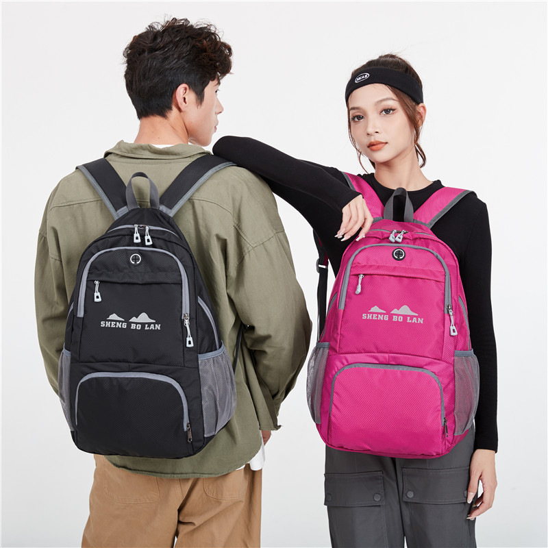 Bolsa de ocio deportivo al por mayor nueva mochila plegable ligera bolsa de almacenamiento de viaje de ocio gran capacidad mochila al aire libre