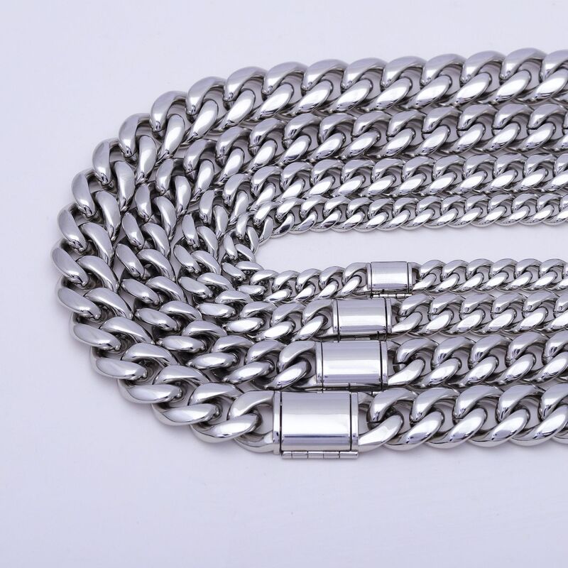ステンレス钢スキューバボタンデニムチェーンフリップボタンチタン钢ins风ネックレスバックルアクセサリー半制品チェーンバックル|undefined
