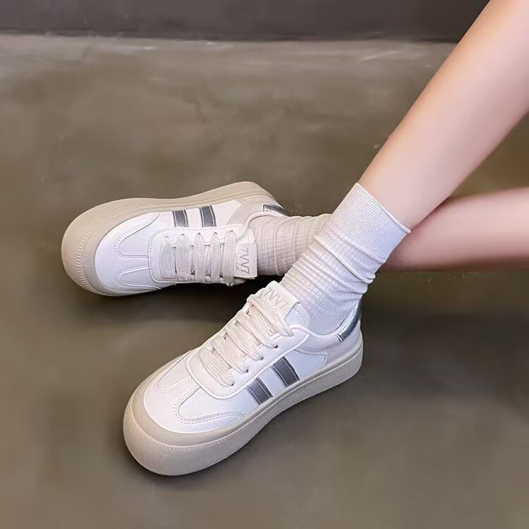 女款休闲运动板鞋厚底德训鞋女鞋子2025新款秋季百搭爆款小白鞋|undefined