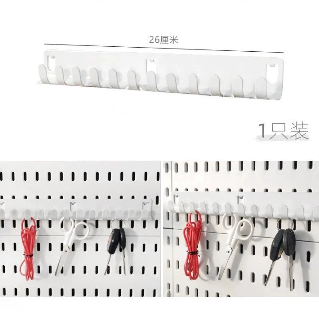 Modular Pegboard Panel Set, 30×30 cm Plastic Wall-Mount Organizer, Multi-Accessory Kitchen & Bath