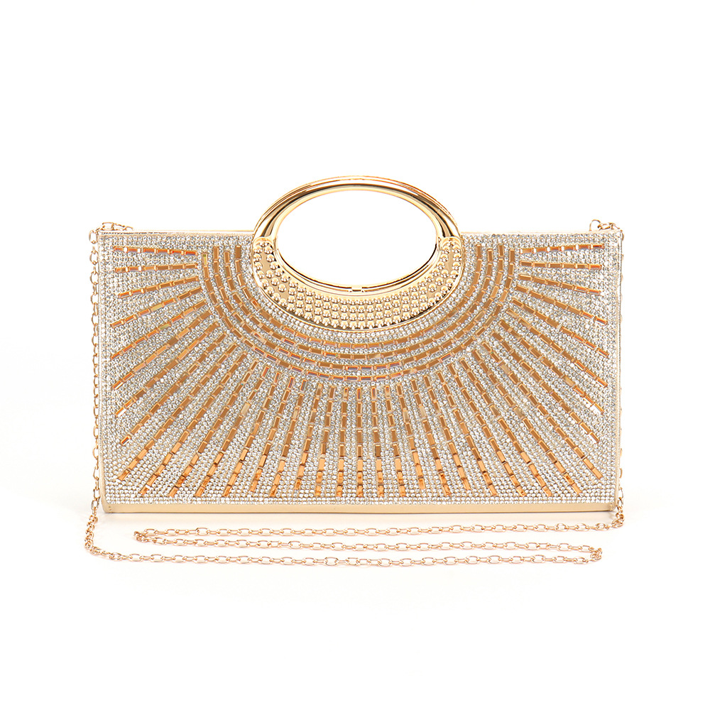 Cross-Border Temshiyin Hot-Selling Fashion Evening Shiny Rhinestone Striped Handbag Wedding Bridesmaid Bag_voghion.com