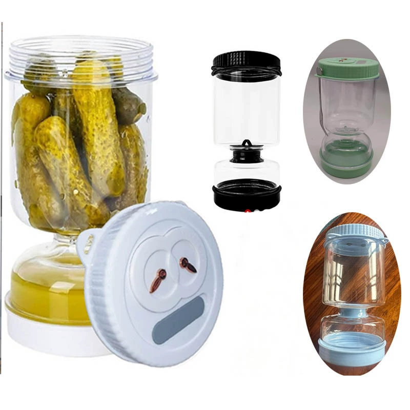 Трансграничные круглые пять поколений сухой и влажной отделяющей банки кимчи Pickle Jar сухой и влажной раздачи песочных часов стеклянный контейнер