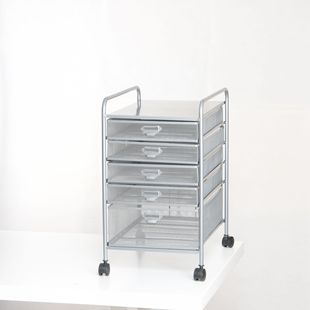 A3-5(6) storage silver gray multi-layer data rack household file cabinet metal file cart mesh file rack