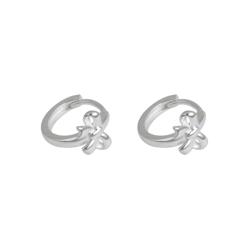 S pure silver bow earrings for women, 2020 new versatile ear buckles, student fairy temperament earrings, popular trend_voghion.com