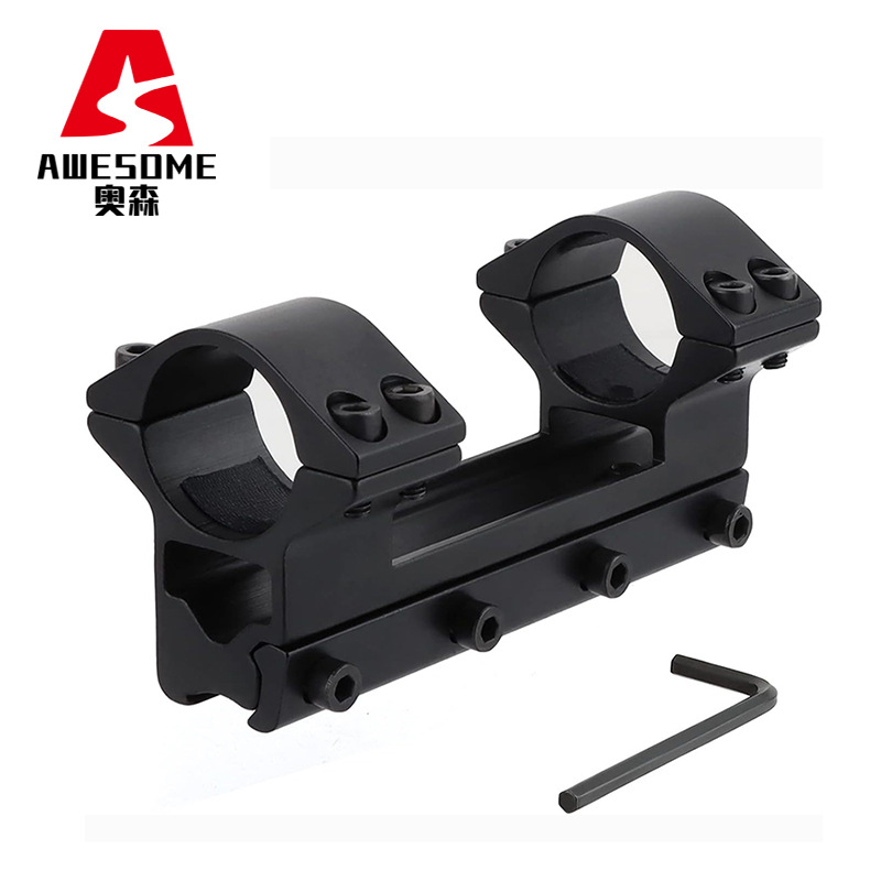 11mm连体低窄金属瞄准镜支架 战术瞄夹具 一体低窄管夹100mm/120m