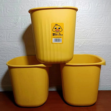 厂家现货小黄鸭卡通垃圾桶方形收纳桶客厅厨房卧室室外百搭卫生桶