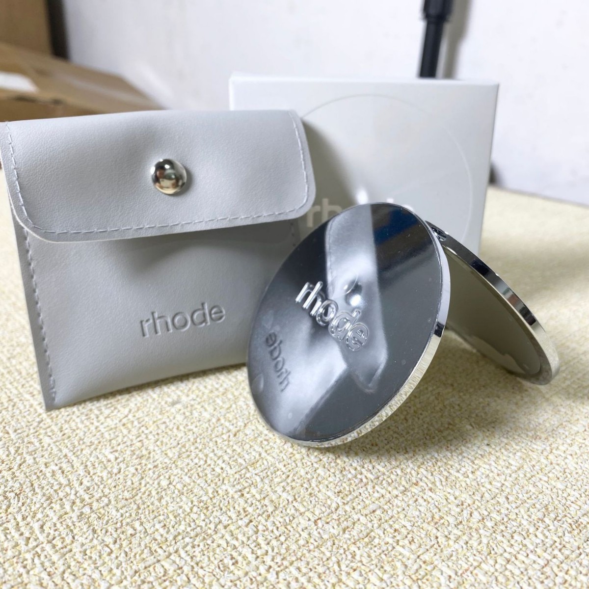 Hayley espejo nuevo Rhode espejo de maquillaje de acero inoxidable galvanizado espejo portátil espejo de maquillaje de moda de chicas